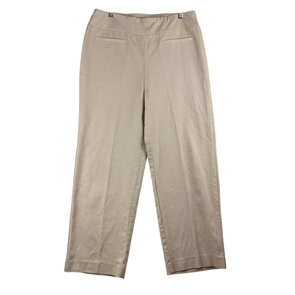 Wonderly Khaki Pull On Pant Womens 16 Cotton Blend Career Office Comfort Stretch